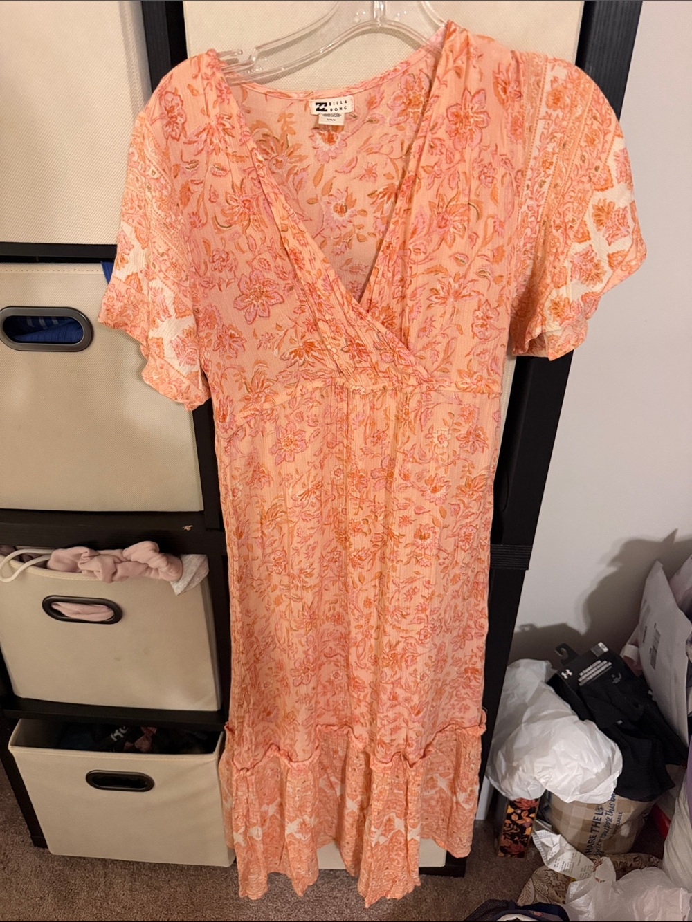 Billabong Peach Floral Maxi Dress